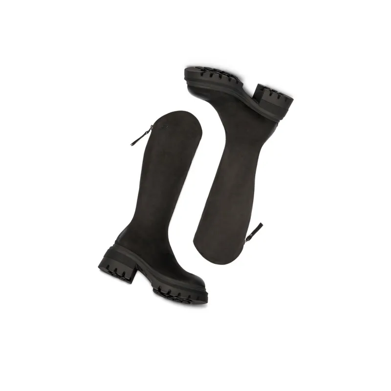 BELLE Knee-high Boots 5.5CM Women's Black Brown-13