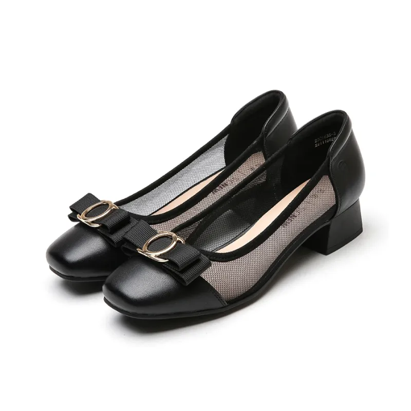 Cigna Chunky Heel High Heels 3.3cm Women's-1