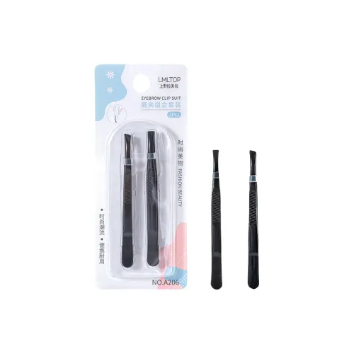 LMLTOP Stainless Steel Slanted Mouth Bandeau Black Brow Clip Set Of 2