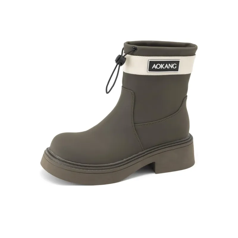 AOKANG Ankle Boots 4.5cm Women's Green-1
