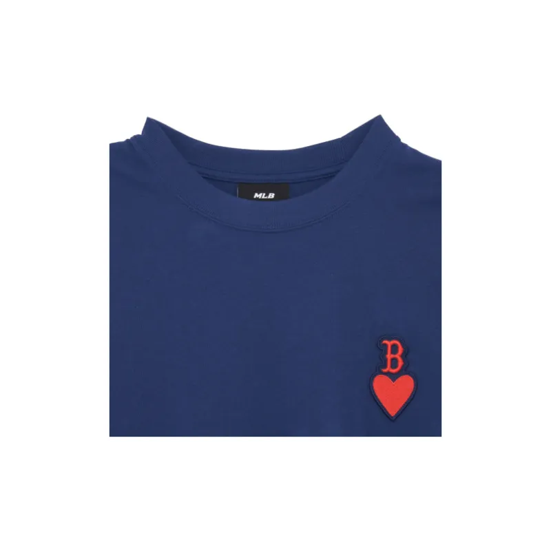 MLB SS23 Heart Heart Series T Shirts Men Navy Blue-2