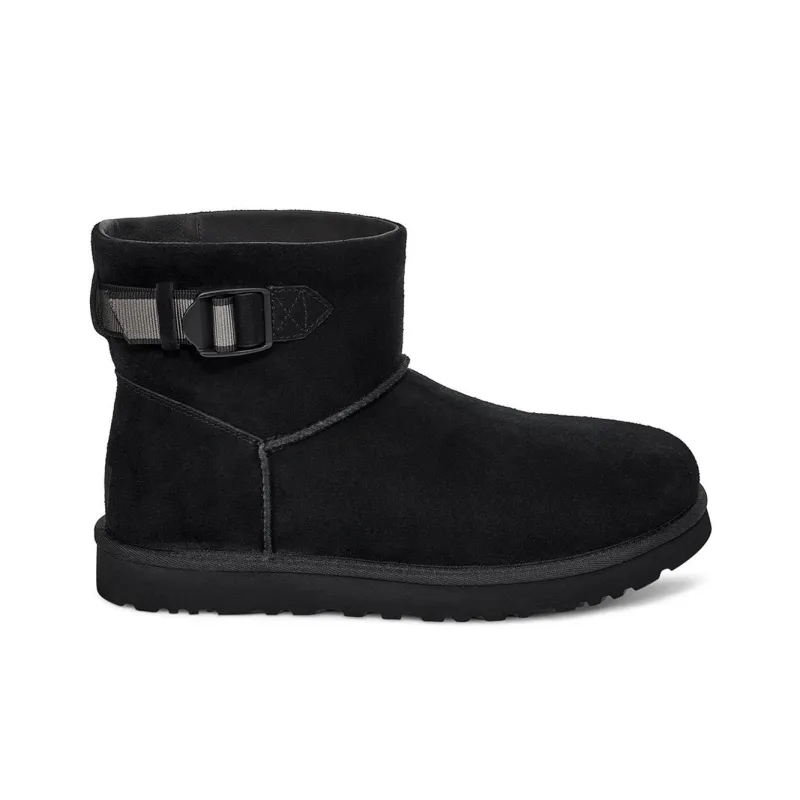 UGG Classic Mini Strap Snow Boots Black-1
