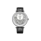 White Case White Dial Leather Strap