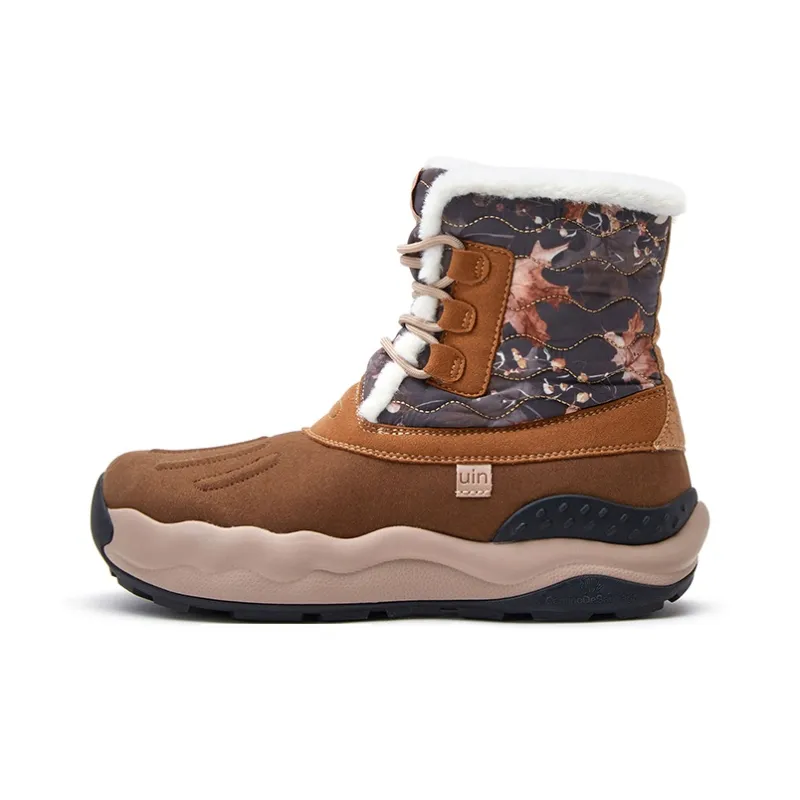 U.IN Plants & Flowers Snow Boots Women's Purple/Dark Gray/Orange-8