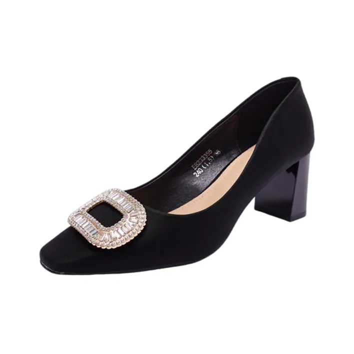 Mulinsen Chunky Heel High Heels 7cm Women's-1