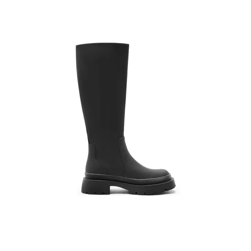SMILEY Knee-high Boots Women's Black-1