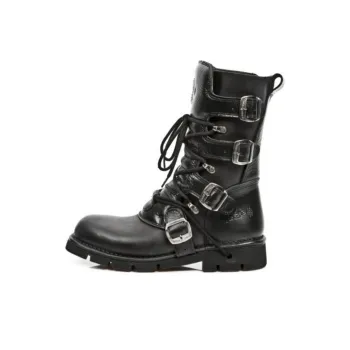 NEW ROCK Ankle Boots 4cm Men's Black