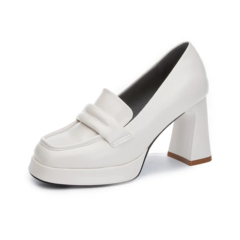 POOQ Chunky Heel High Heels Women's-1