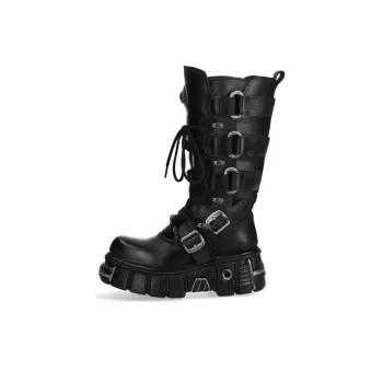 NEW ROCK Ankle Boots 7cm Unisex Black