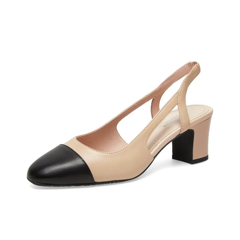BATA Chunky Heel High Heels 6.5cm Women's-6