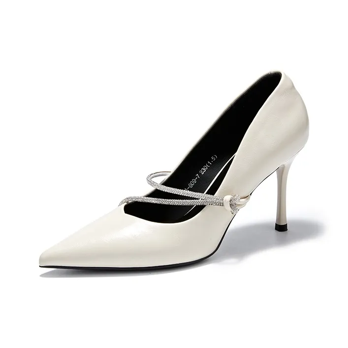 La Chapelle Slim Heel High Heels 8cm Women's-10