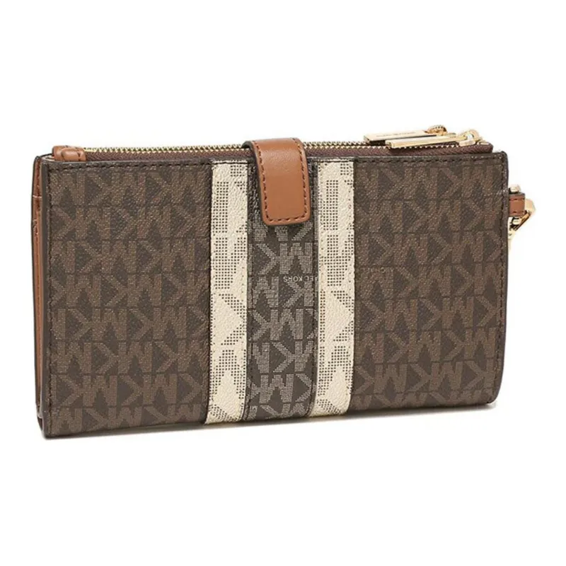 MICHAEL KORS Jet Set Travel Coated Canvas Wallet Large Size Women's Brown-2