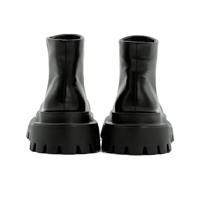 Little Sue Niche Design Trendy Versatile Large Head Cigarette Boot Ankle Boots Women's-4