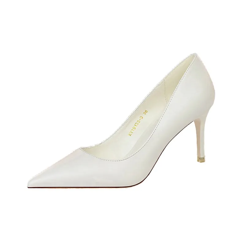 BIGTREE High Heels Women's Black/White/Pink/Gray-1