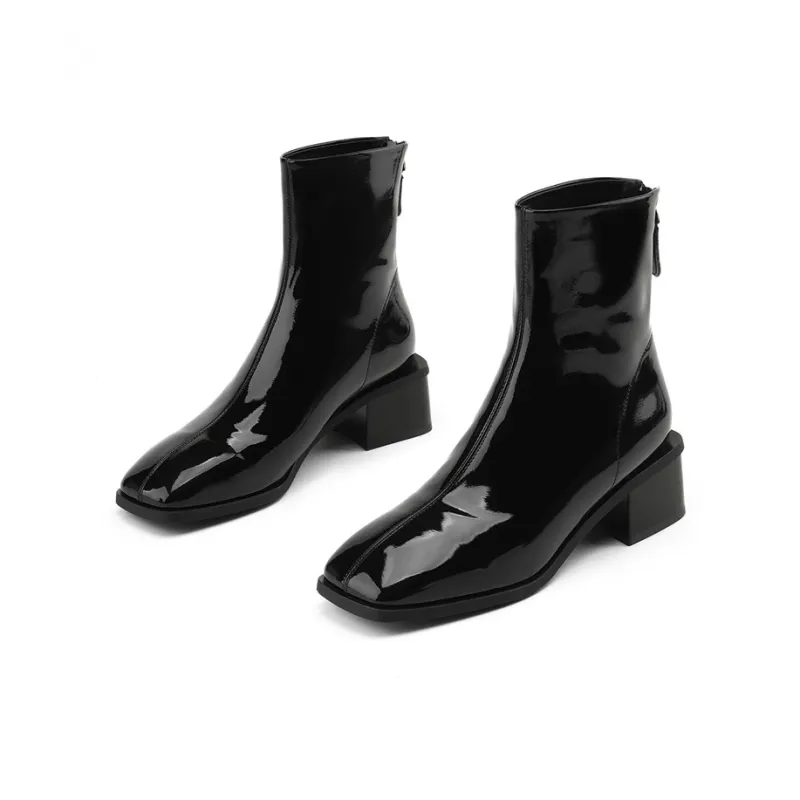 DAPHNE Ankle Boots Women's Black/Beige-3