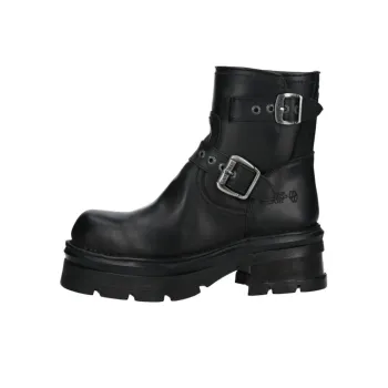 NEW ROCK Ankle Boots 7cm Men's Black