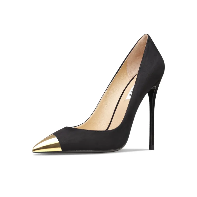 Suyymakk Slim Heel High Heels Women's Black-1