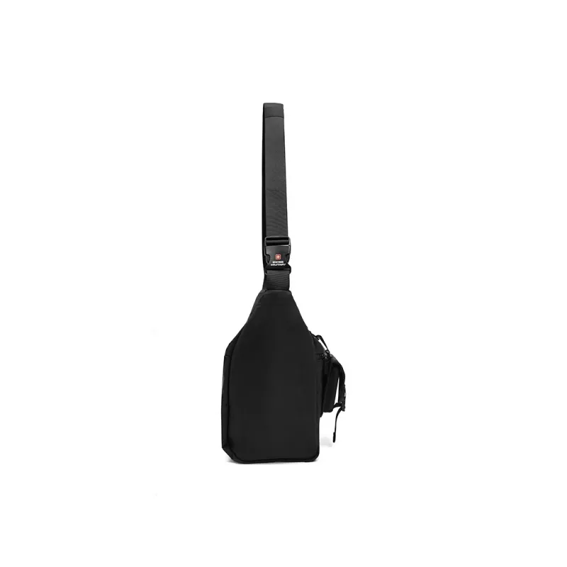 SWISS MILITARY Oxford Crossbody Bag, Shoulder Bag, Messenger Bag Regular Unisex Black-3