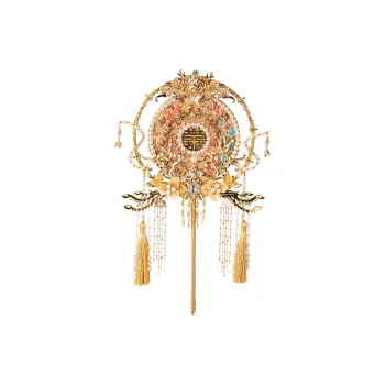 Dance Embroidery Cotton Linen Blend Fan