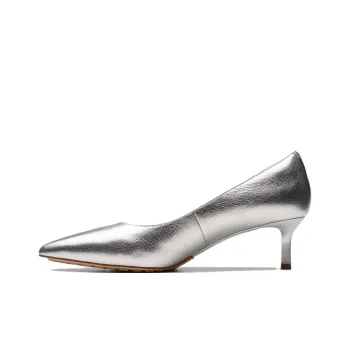 Clarks Slim Heel High Heels 5.5cm Women's Silver