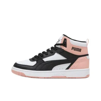 PUMA Rebound Joy Anti-Slip Wear-Resistant Mid-Top Skateboard Shoes Women's Pink Black