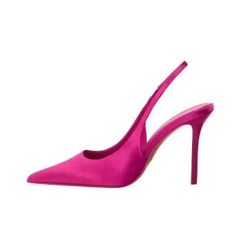 ZARA Slim Heel High Heels 9.5cm Women's Pink