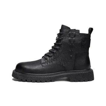 Kangaroo Head Ankle Boots Unisex Black