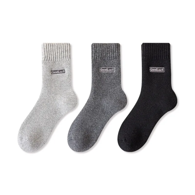 JIAZINI Mid Calf Socks Men's 3 Pack-6