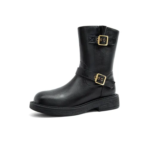 OMS Ankle Boots Women's Black/Khaki