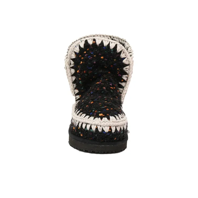 K.D.KENAZ Warm Wear Resistant And Slip Resistant Coverage Snow Boots Women's Black-2