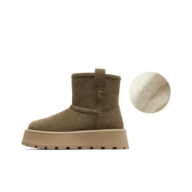 C°BANNER Short Snow Boots Women's Khaki Green-0