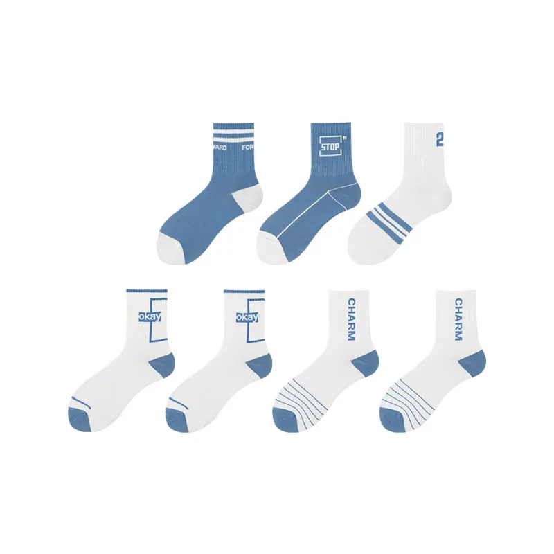 BONAS Mid-Calf Socks Men's Combo Set-19