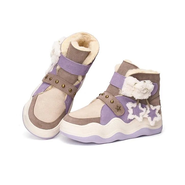 Joy&Mario Thermal Height Increase Short Mid Calf Snow Boots Women's-9