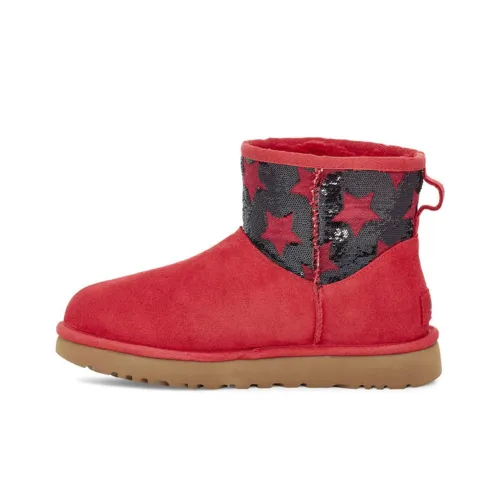 UGG Classic Mini Sequin Stars 'Red' Women's