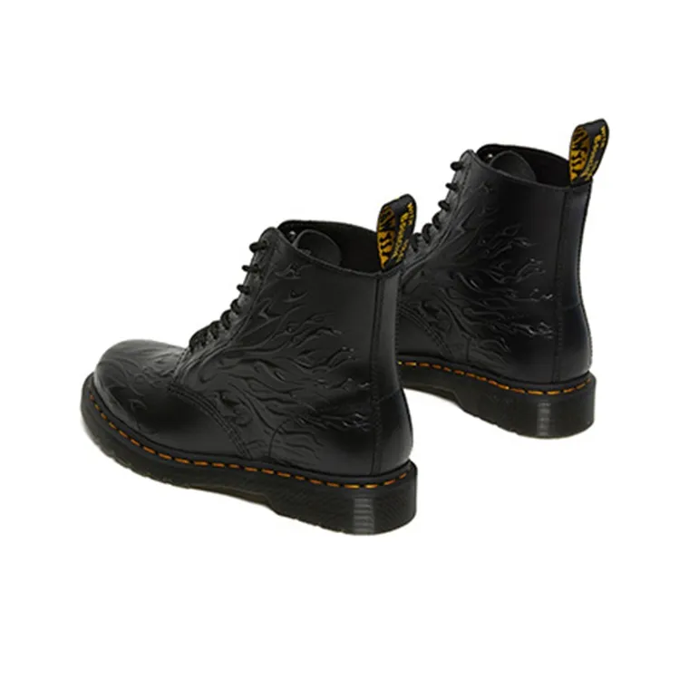Dr.Martens Unisex 1460 Flames Martin Boots Black-3