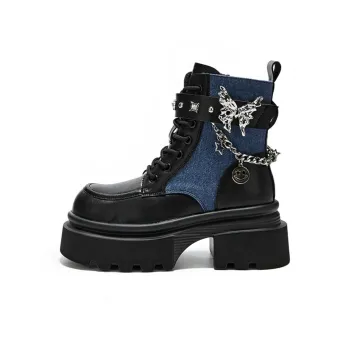 CHERRY&KALIKA Short Mid Calf Martin Boot 5.5cm Women's