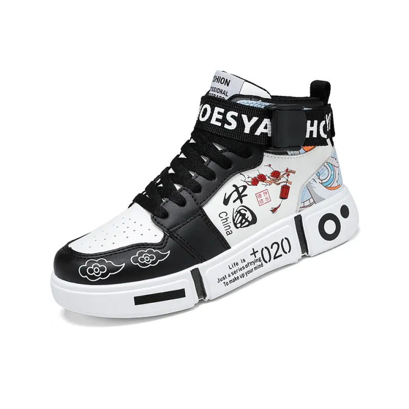 SOURCE Coverage Slip Resistant Impact Resistance Wear Resistant Balance Lightweight High Top Skateboard Shoes Unisex-1