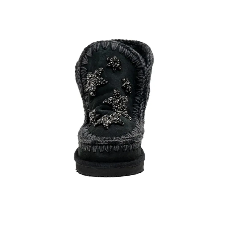 K.D.KENAZ Fashion Snow Boots Women's Black-2