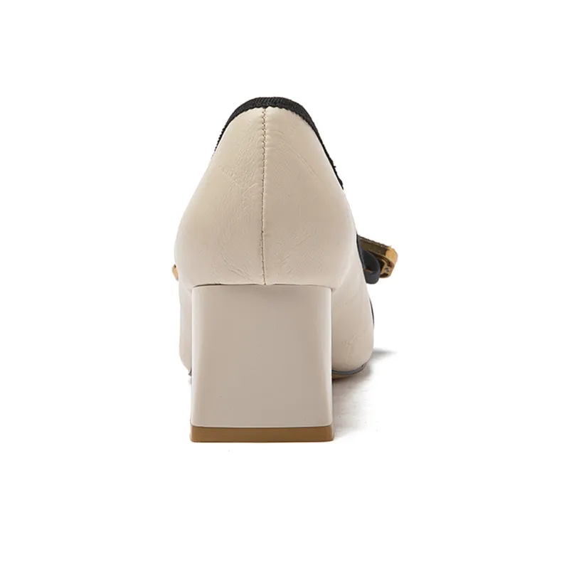 Guci Tianlun GuQiheAven Chunky Heel High Heels 5cm Women's-4