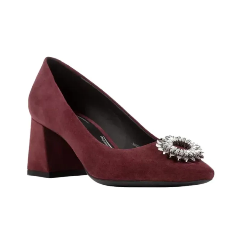 GEOX Giselda Chunky Heel High Heels 6.5cm Women's Red-1