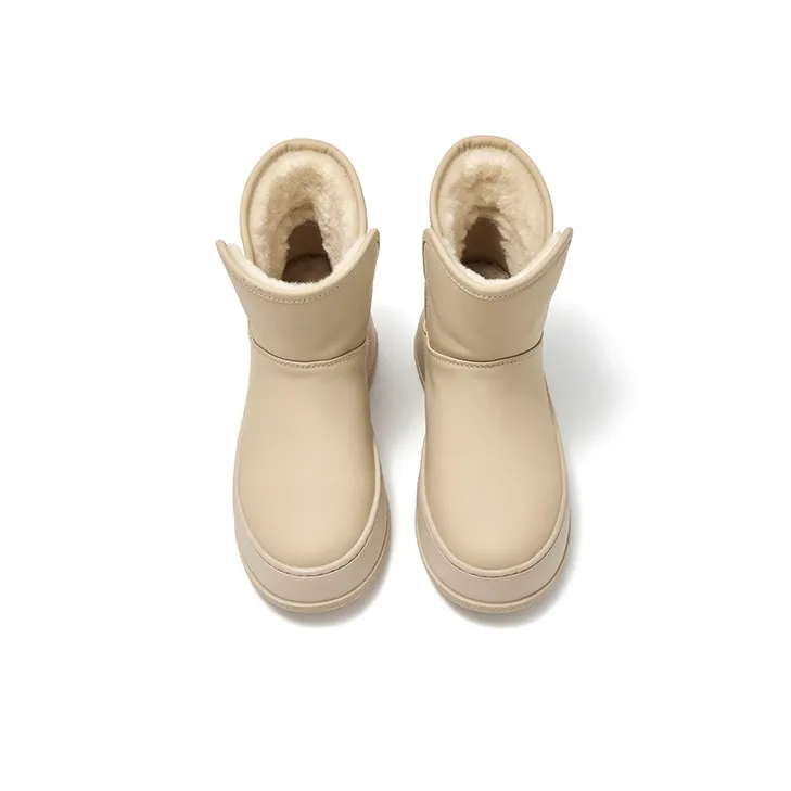 Beau Today Short Mid Calf Snow Boots 5.5cm Women's Sand-4