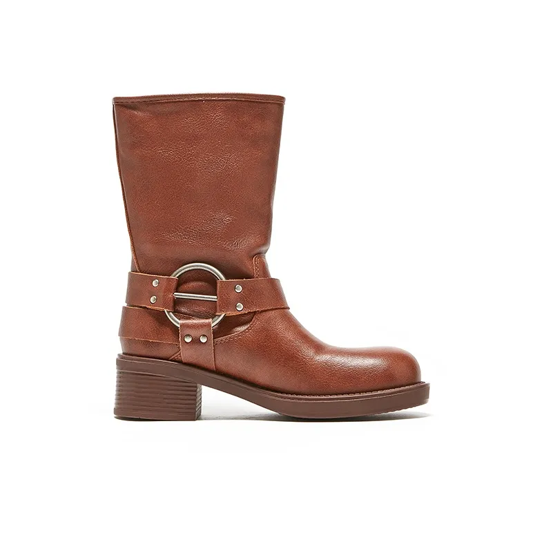OSITA RED Ankle Boots 6cm Women's-9