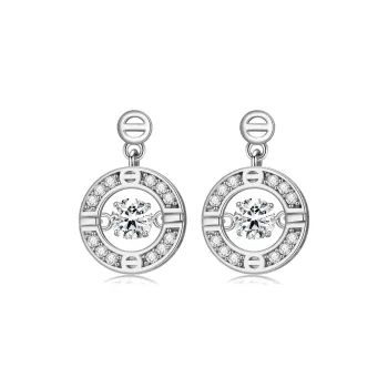 OUBI.YABI 925 Sterling Silver With White Gold Plating Zircon Stud Earrings Women's