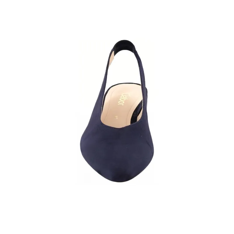 Gabor Chunky Heel High Heels 3cm Women's Marine Blue-4