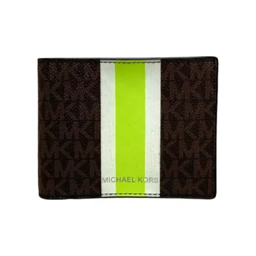 MICHAEL KORS Coated Canvas Wallet Regular Unisex Neon Light