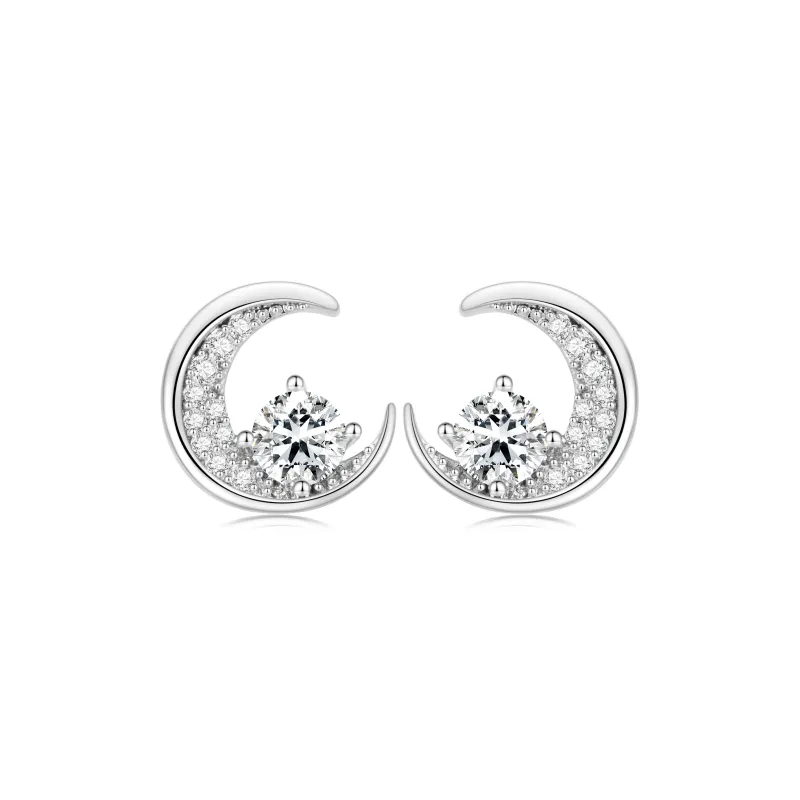 OUBI.YABI Zircon Stud Earrings Women's-0