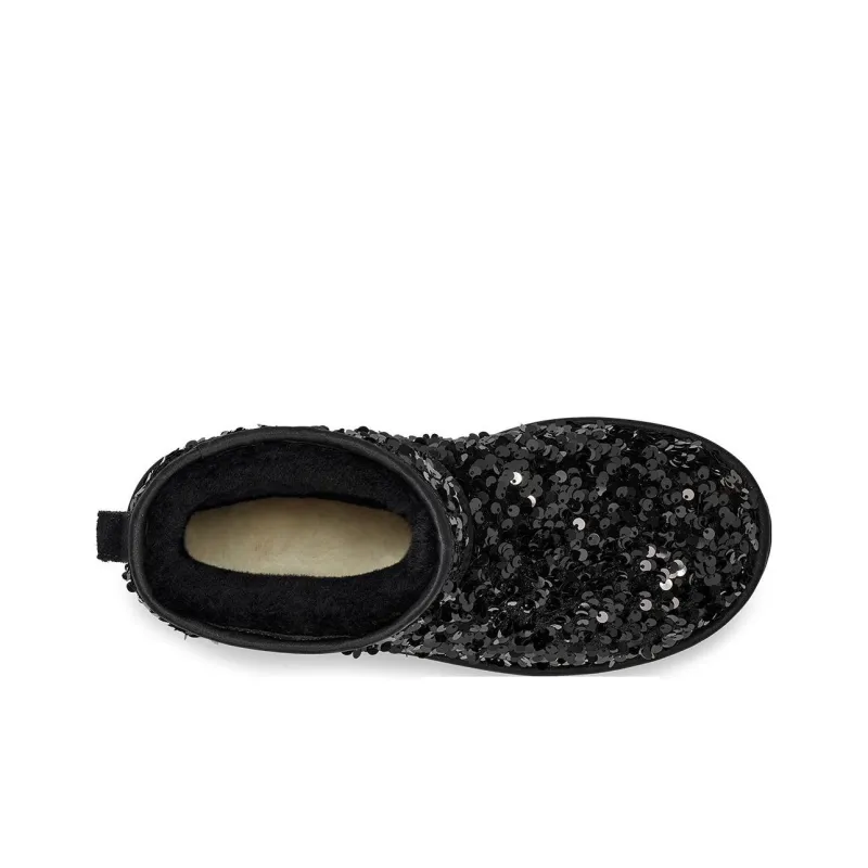 UGG Classic Mini Chunky Sequin Boot Black Women's-3
