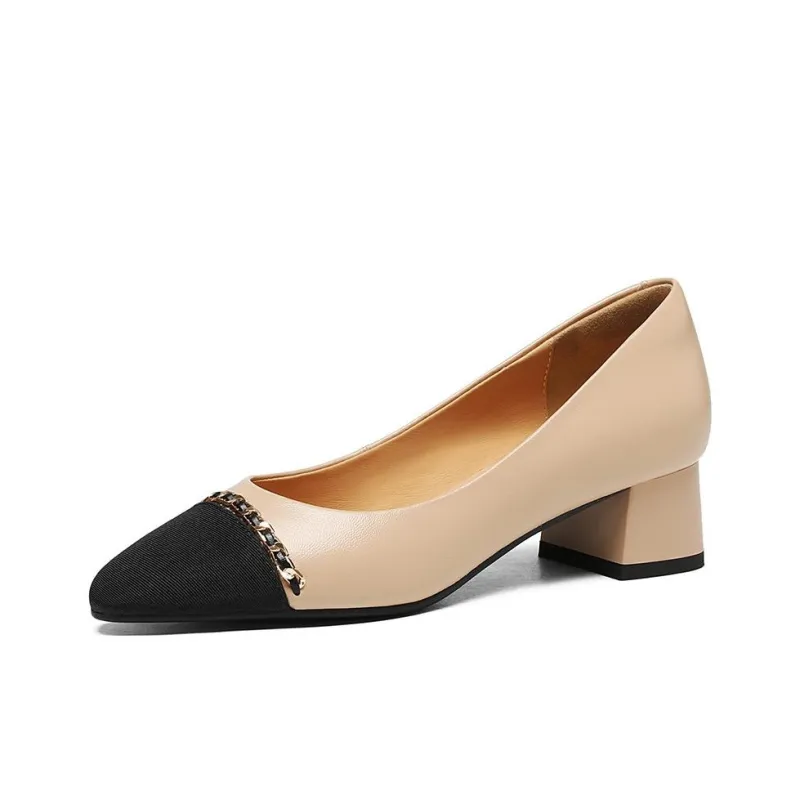 BOSSSUNWEN Block Heel High Heels 4cm Women's-5