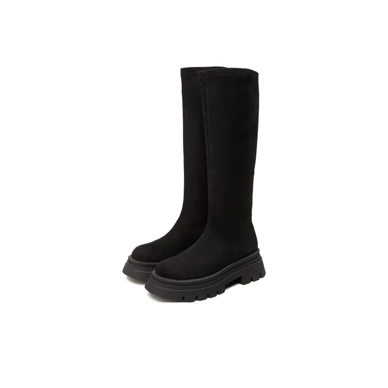 DAPHNE Knee high Boots Women's Black/Yellow-2