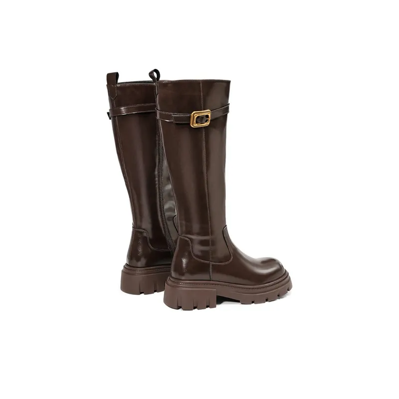 EBLAN Knee high Boots Women's Brown-3